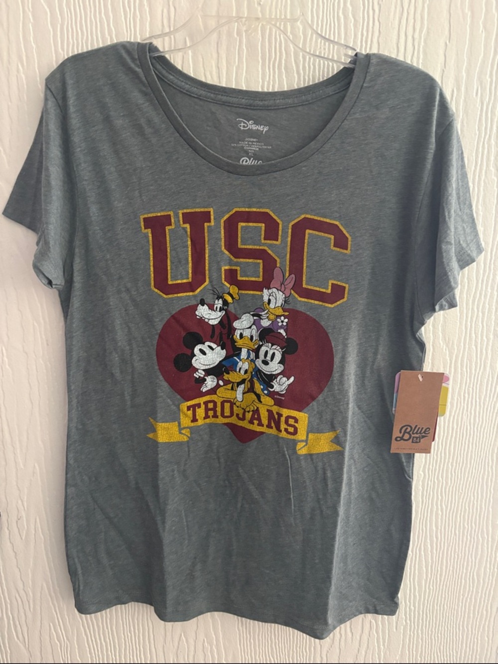 NWT Disney USC Trojans Tee - Gray with Maroon & Gold